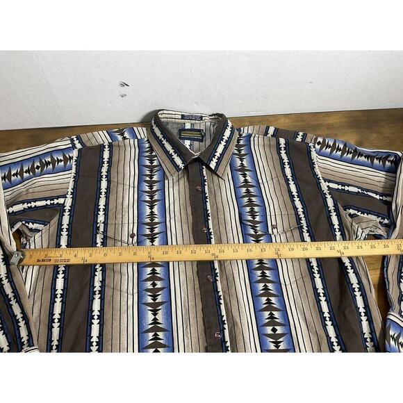 Panhandle Slim Western Shirt Long Sleeve Men’s XL Aztec Cowboy Pearl Snap - Picture 7 of 10
